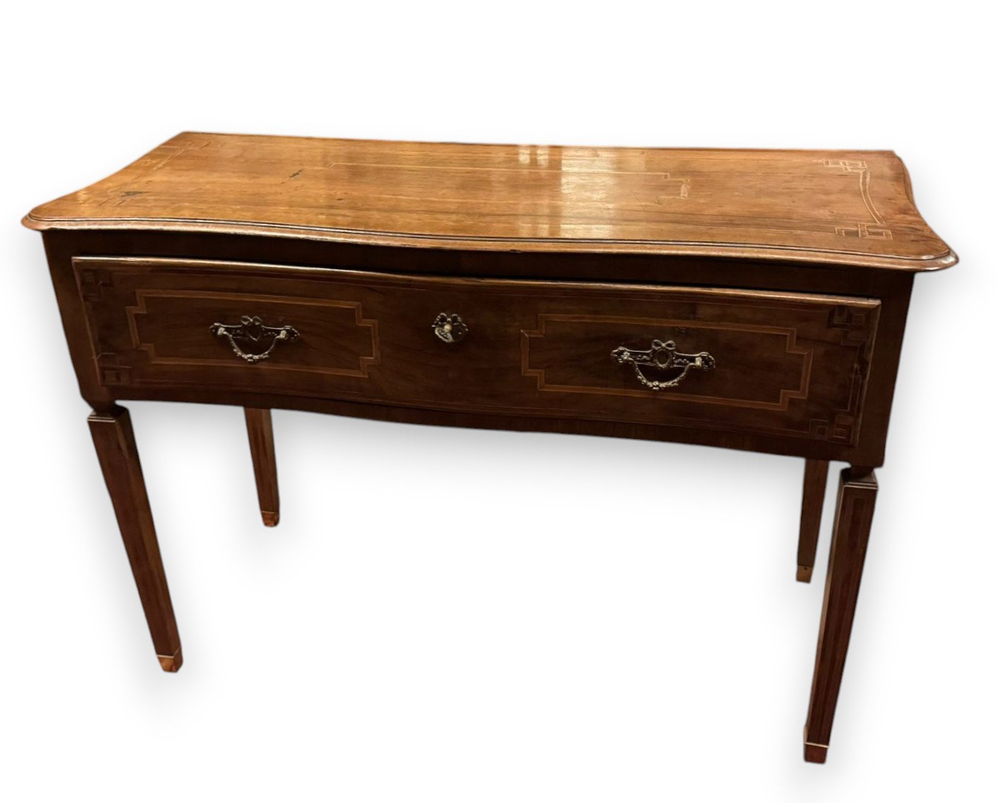 TAV328 - Schreibsekretär aus Furnierholz, 19. Jahrhundert, Maße L 123 x H 82 x T 52 cm